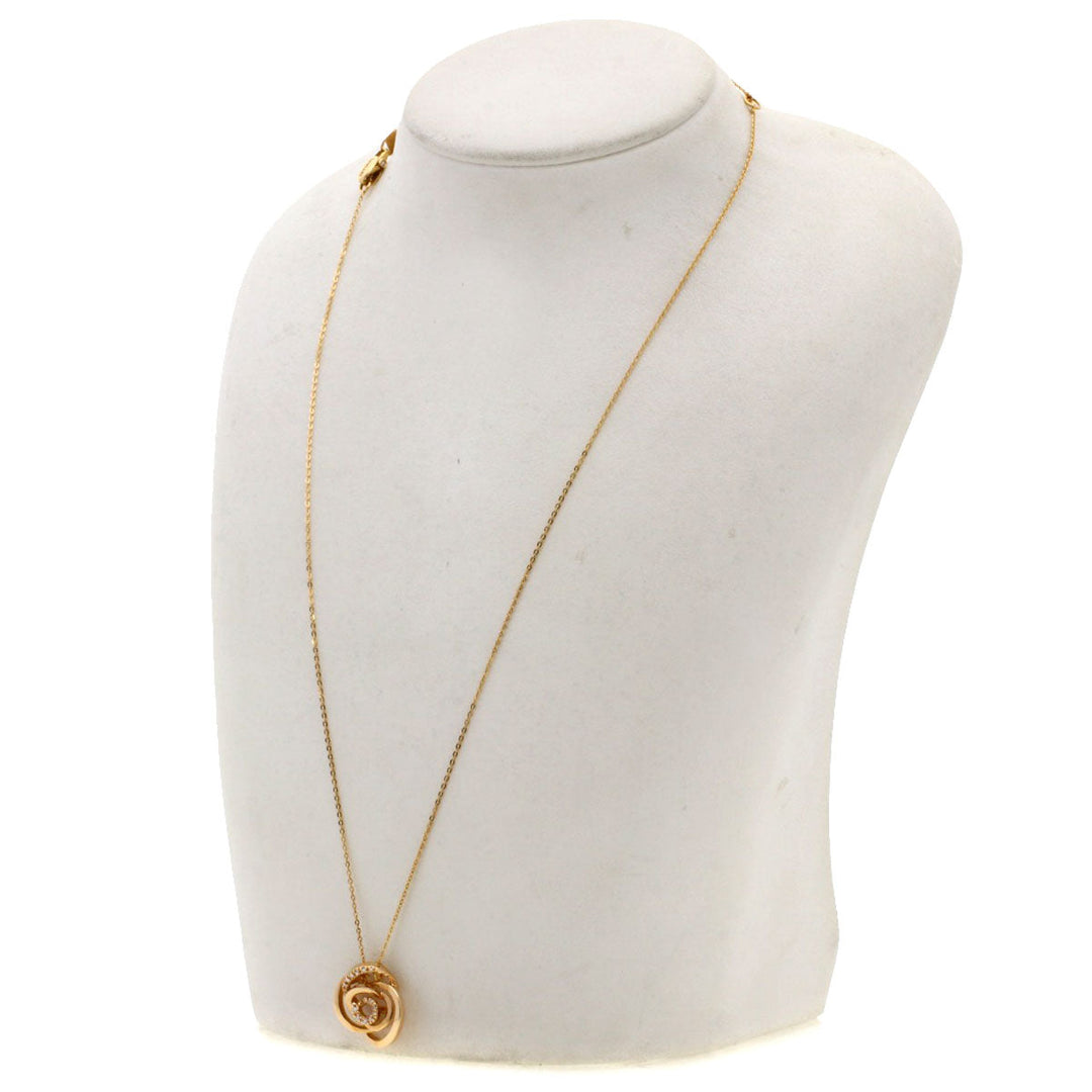 Damiani Necklace 18K Pink Gold gold Ros Rose Diamond Women Used Authentic