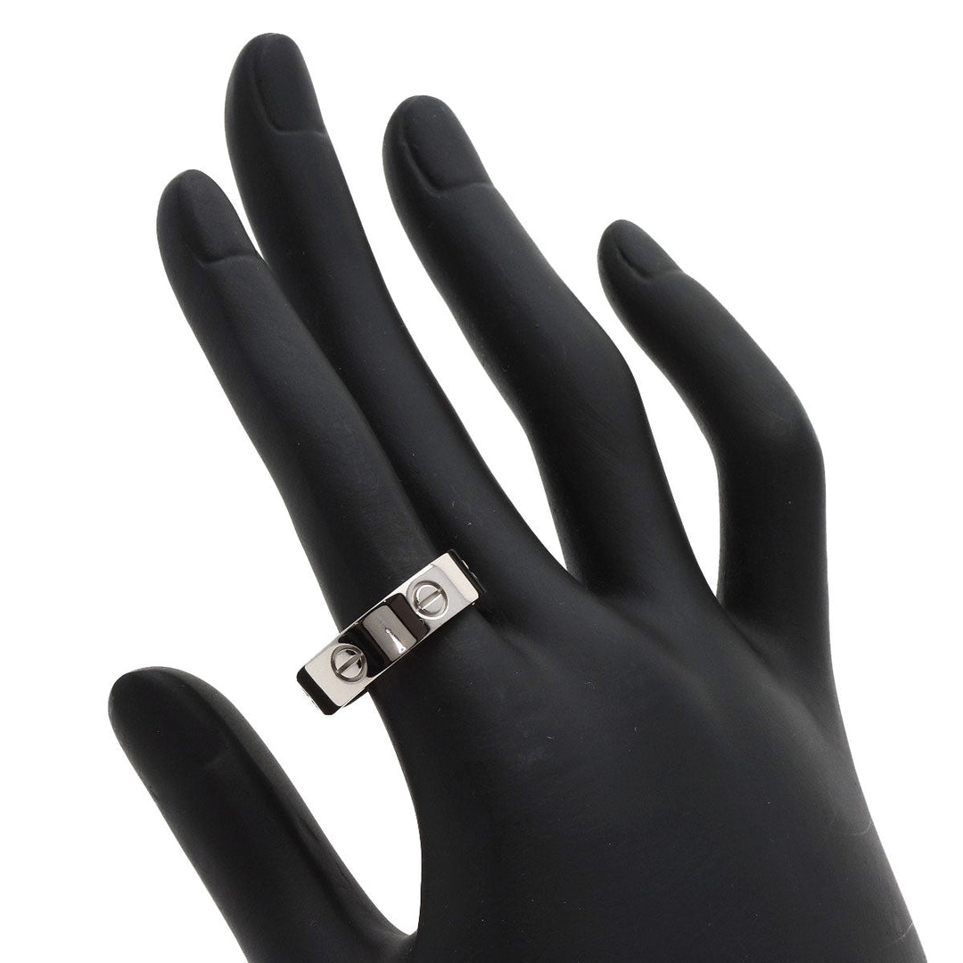 CARTIER Ring K18WG Silver Love Ring #59 unisex(Unisex) Used Authentic