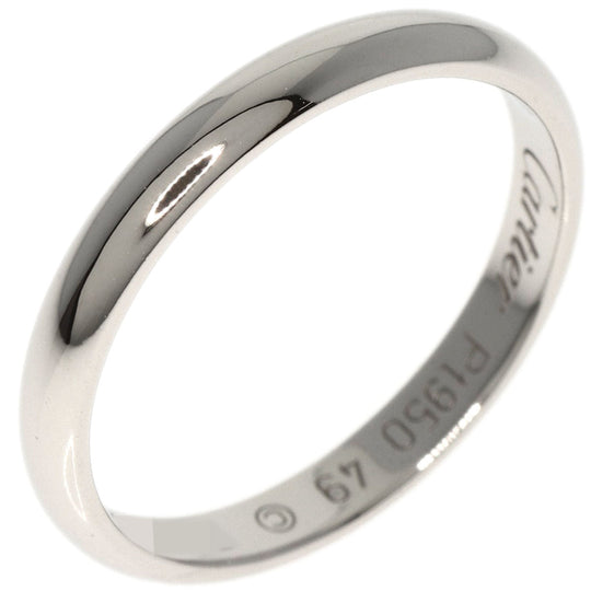 CARTIER Ring PT950 Silver Classic Wedding #49 Women Used Authentic