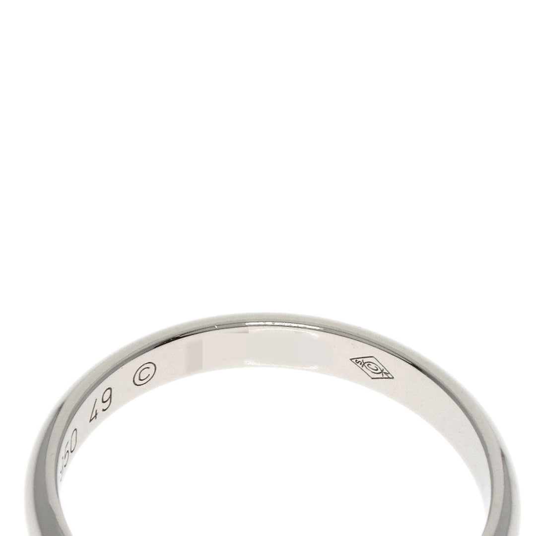 CARTIER Ring PT950 Silver Classic Wedding #49 Women Used Authentic