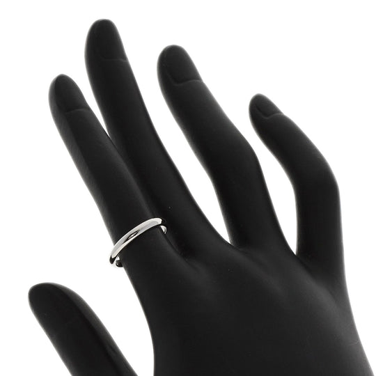 CARTIER Ring PT950 Silver Classic Wedding #49 Women Used Authentic