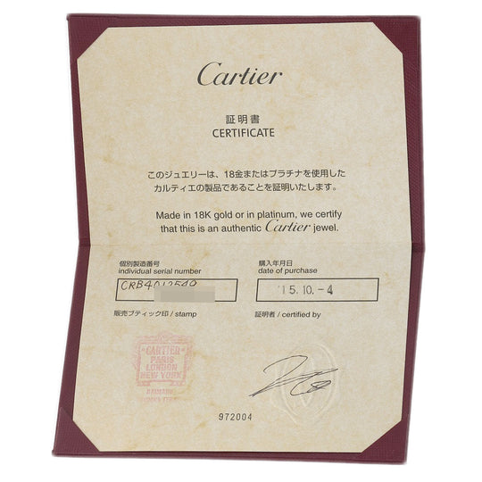 CARTIER Ring PT950 Silver Classic Wedding #49 Women Used Authentic