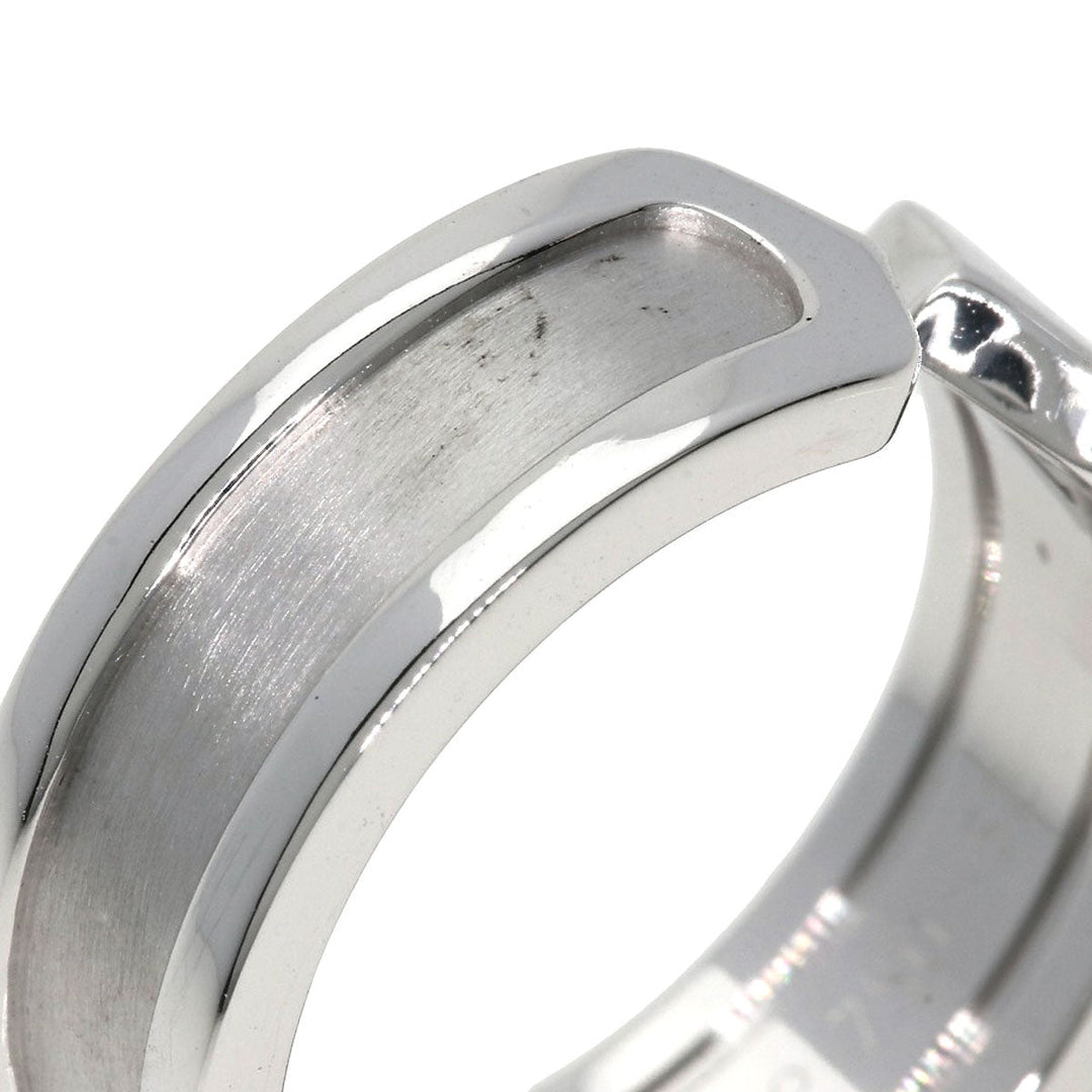 CARTIER Ring K18WG Silver C2 ring # 52 Women Used Authentic