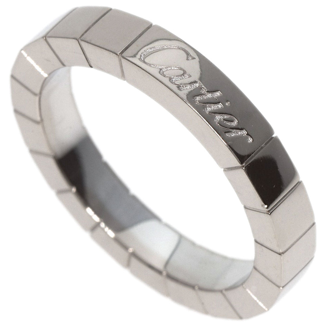 CARTIER Ring K18WG Silver Lanire ring #49 Women Used Authentic