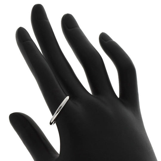 CARTIER Ring PT950 Silver Classic Wedding #61 Women Used Authentic