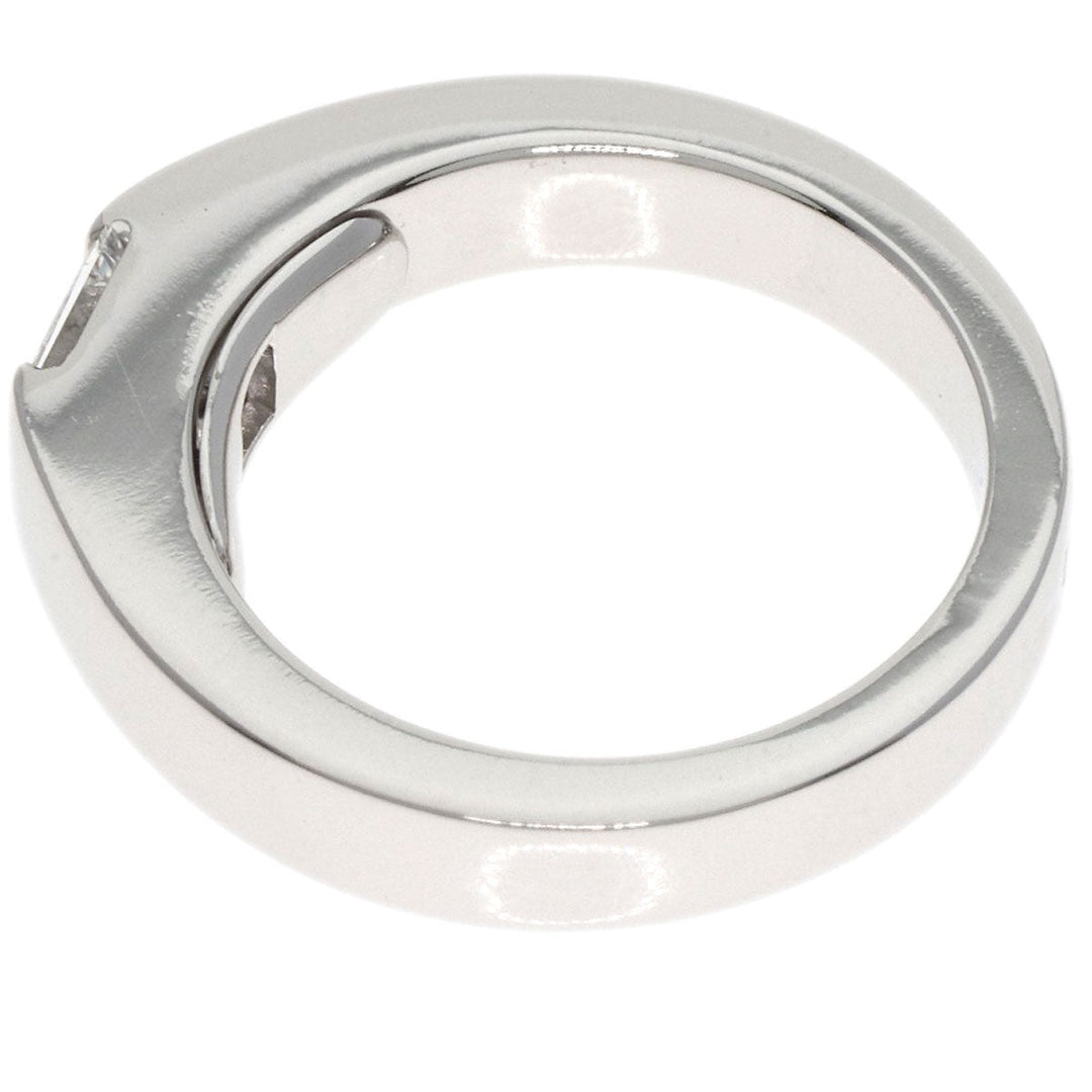 CARTIER Ring K18WG Silver Tank Diamond #44 Women Used Authentic