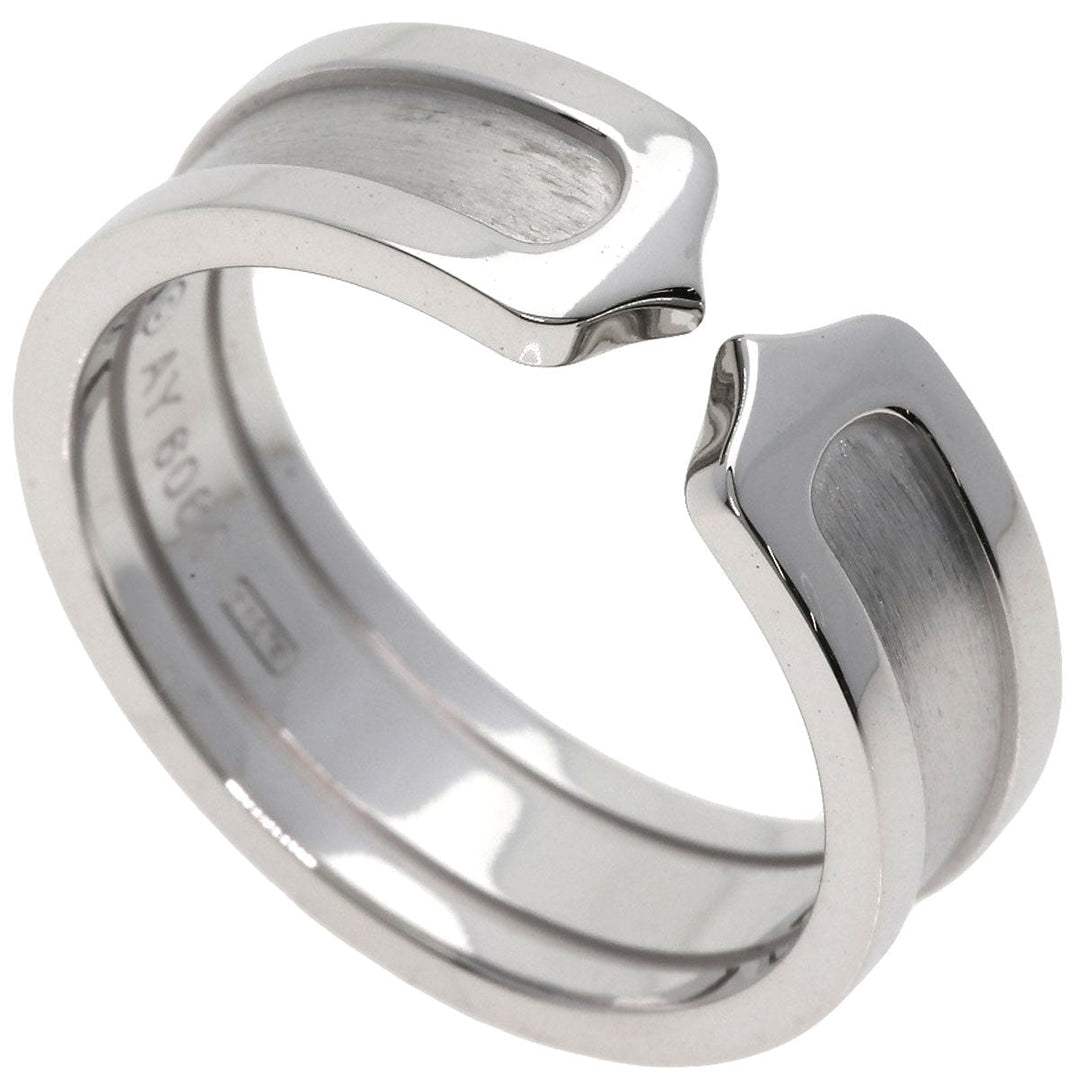 CARTIER Ring K18WG Silver C2 Ring #57 Women Used Authentic