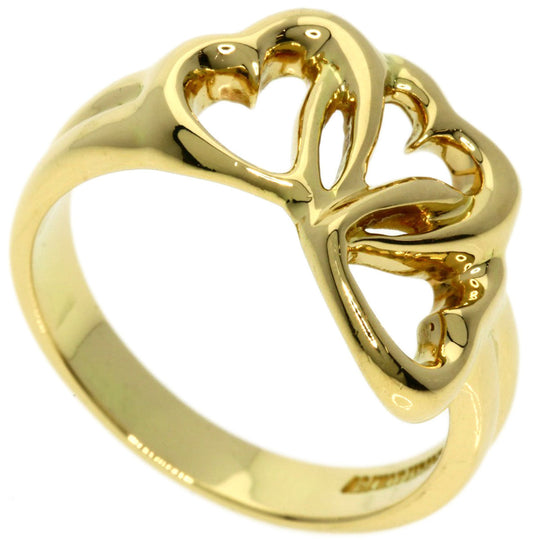 TIFFANY&Co. Ring 18K Yellow Gold gold Triple heart Women Used Authentic