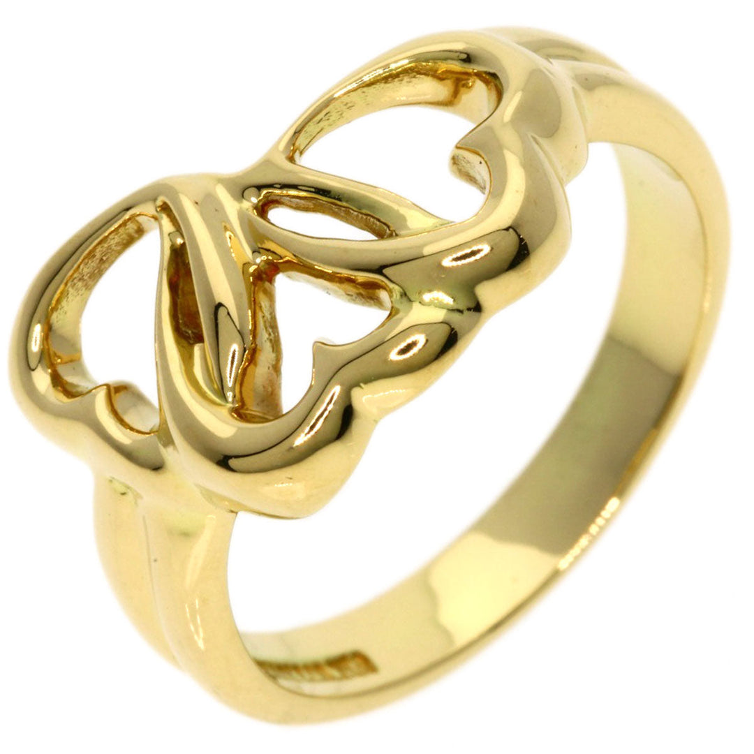 TIFFANY&Co. Ring 18K Yellow Gold gold Triple heart Women Used Authentic