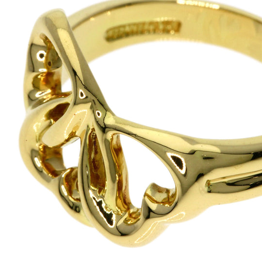 TIFFANY&Co. Ring 18K Yellow Gold gold Triple heart Women Used Authentic