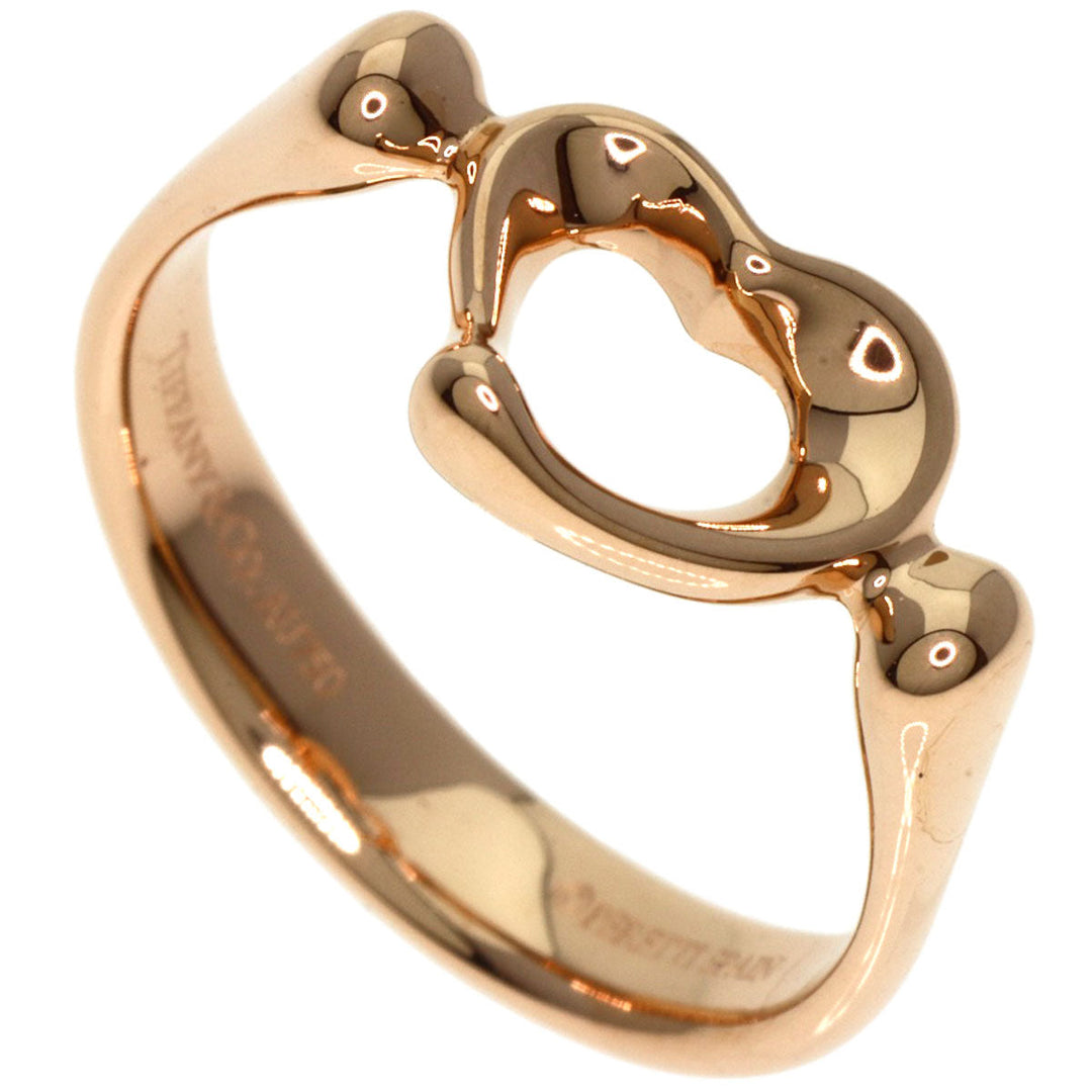 TIFFANY&Co. Ring 18K Pink Gold gold Open heart Women Used Authentic
