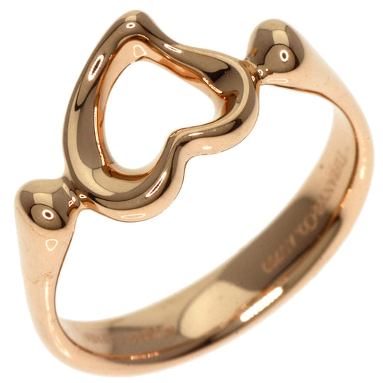 TIFFANY&Co. Ring 18K Pink Gold gold Open heart Women Used Authentic