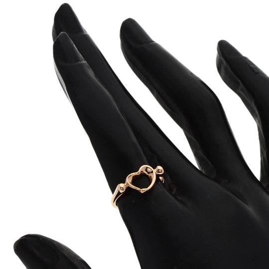TIFFANY&Co. Ring 18K Pink Gold gold Open heart Women Used Authentic