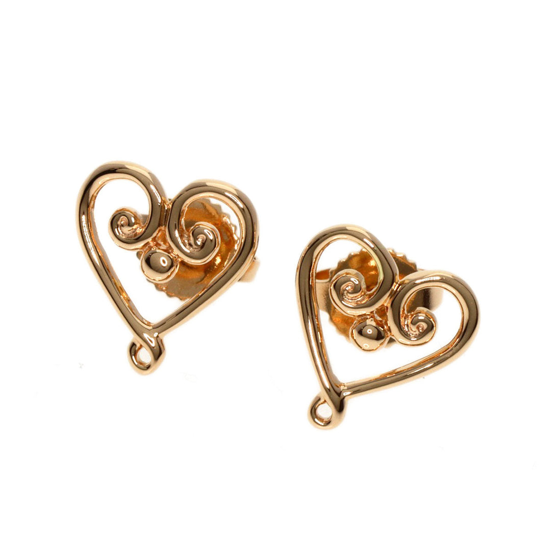 TIFFANY&Co. Pierce 18K Pink Gold gold Venice Goldoni Heart
