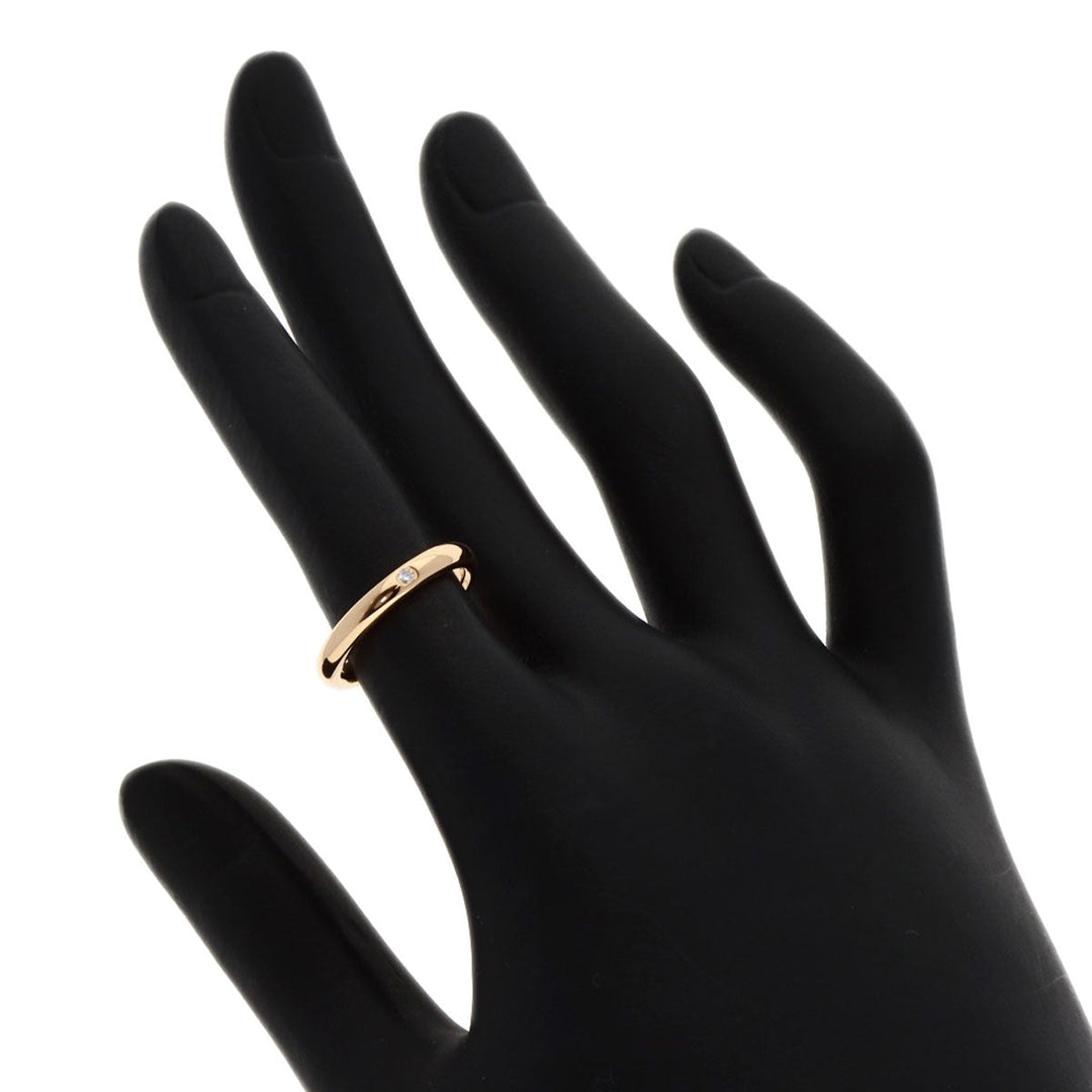 TIFFANY&Co. Ring 18K Pink Gold gold Stacking band 1P diamond Women Used Authentic