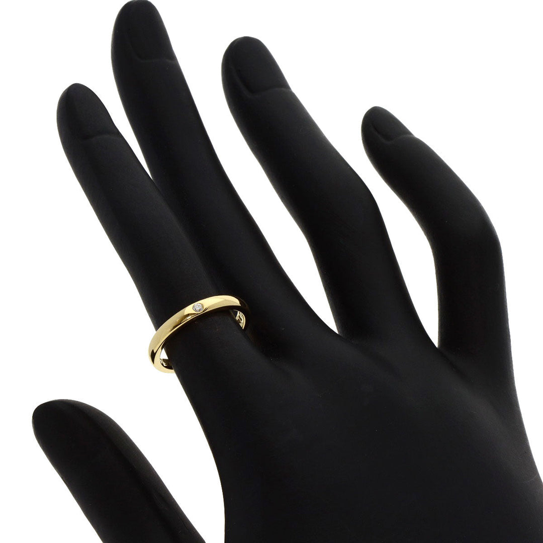 TIFFANY&Co. Ring 18K Yellow Gold gold Classic Band 1P Diamond Women Used Authentic