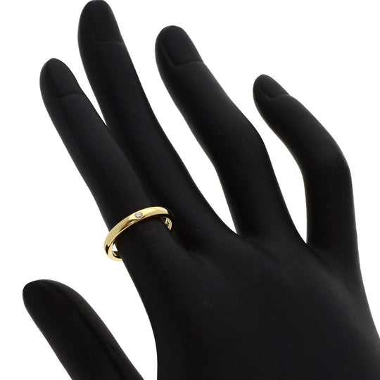TIFFANY&Co. Ring 18K Yellow Gold gold Classic Band 1P Diamond Women Used Authentic