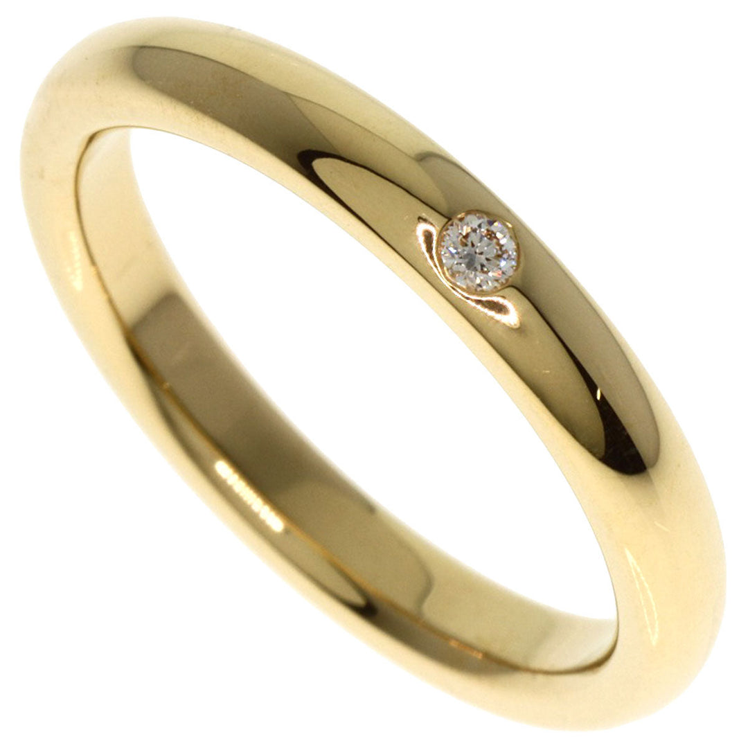 TIFFANY&Co. Ring 18K Yellow Gold gold Classic Band 1P Diamond Women Used Authentic