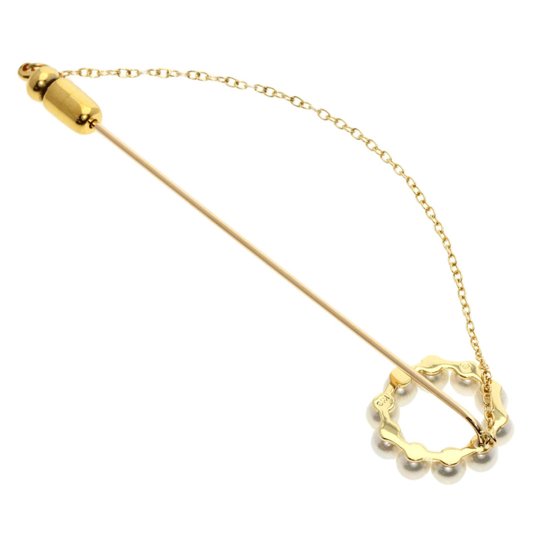 MIKIMOTO Brooch 18K Yellow Gold gold Baby Pearl Pearl Pin Brooch Women Used Authentic