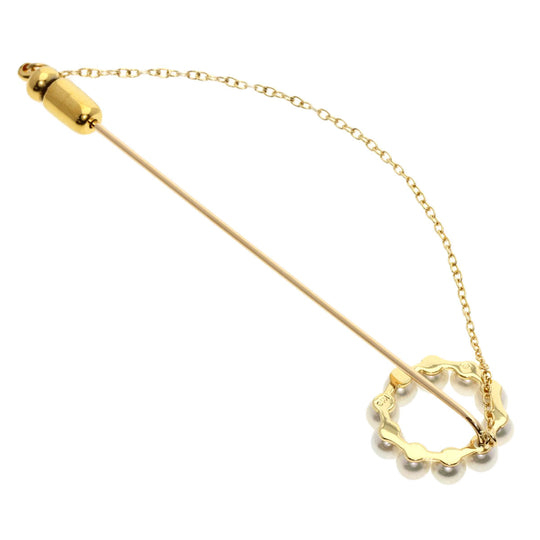 MIKIMOTO Brooch 18K Yellow Gold gold Baby Pearl Pearl Pin Brooch Women Used Authentic
