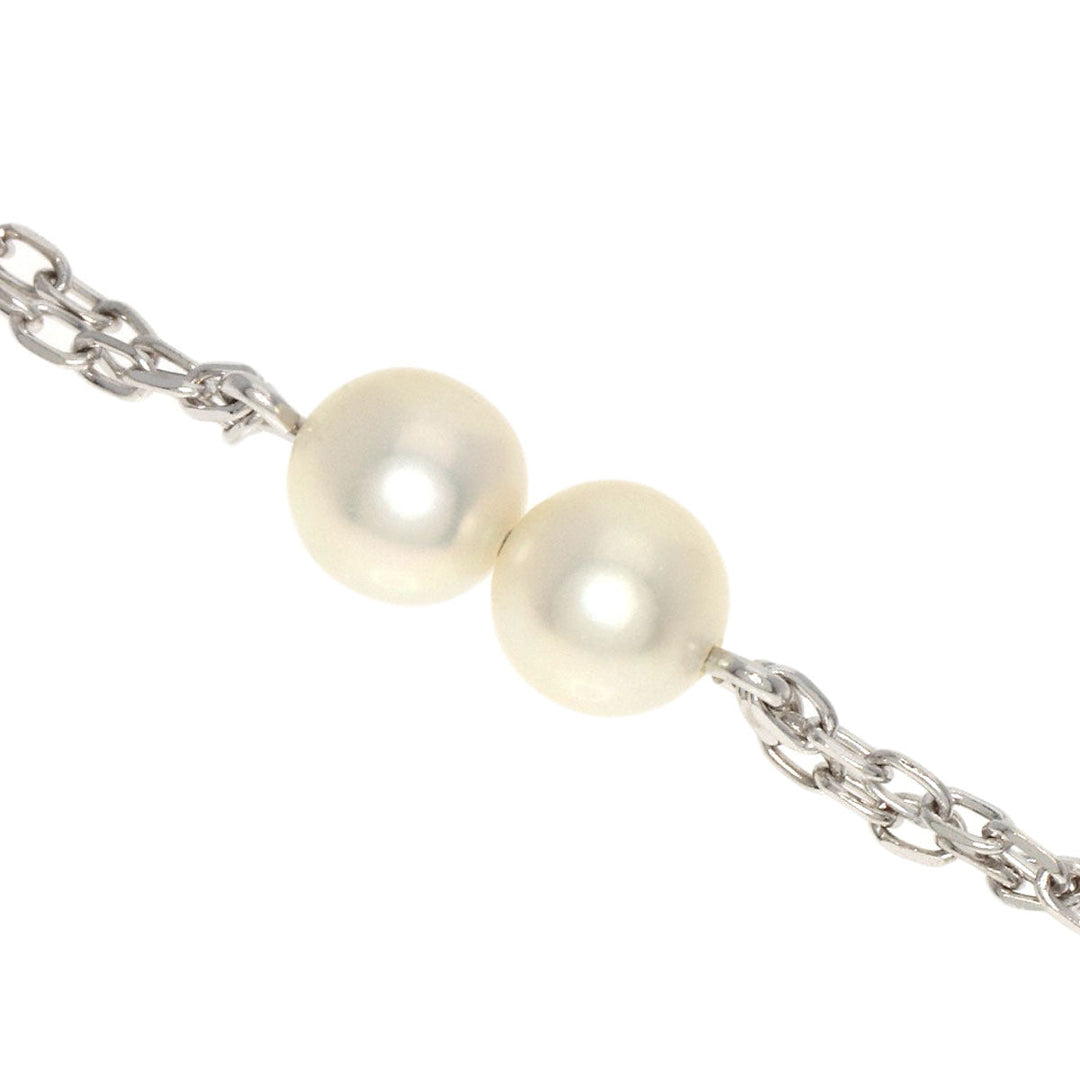 MIKIMOTO bracelet K18WG Silver Pearl Women Used Authentic