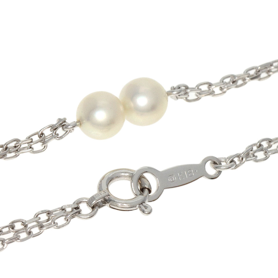 MIKIMOTO bracelet K18WG Silver Pearl Women Used Authentic