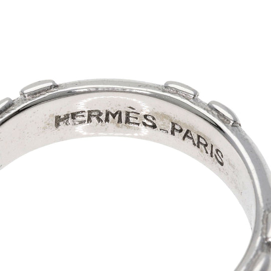 HERMES Ring K18WG Silver Fidelite # 47 Women Used Authentic
