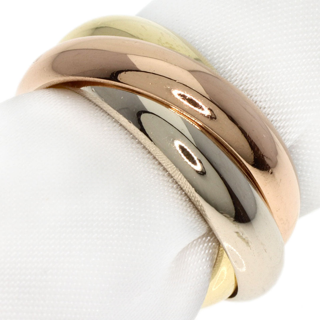 CARTIER Ring K18YG , K18WG gold Trinity #48 Women Used Authentic