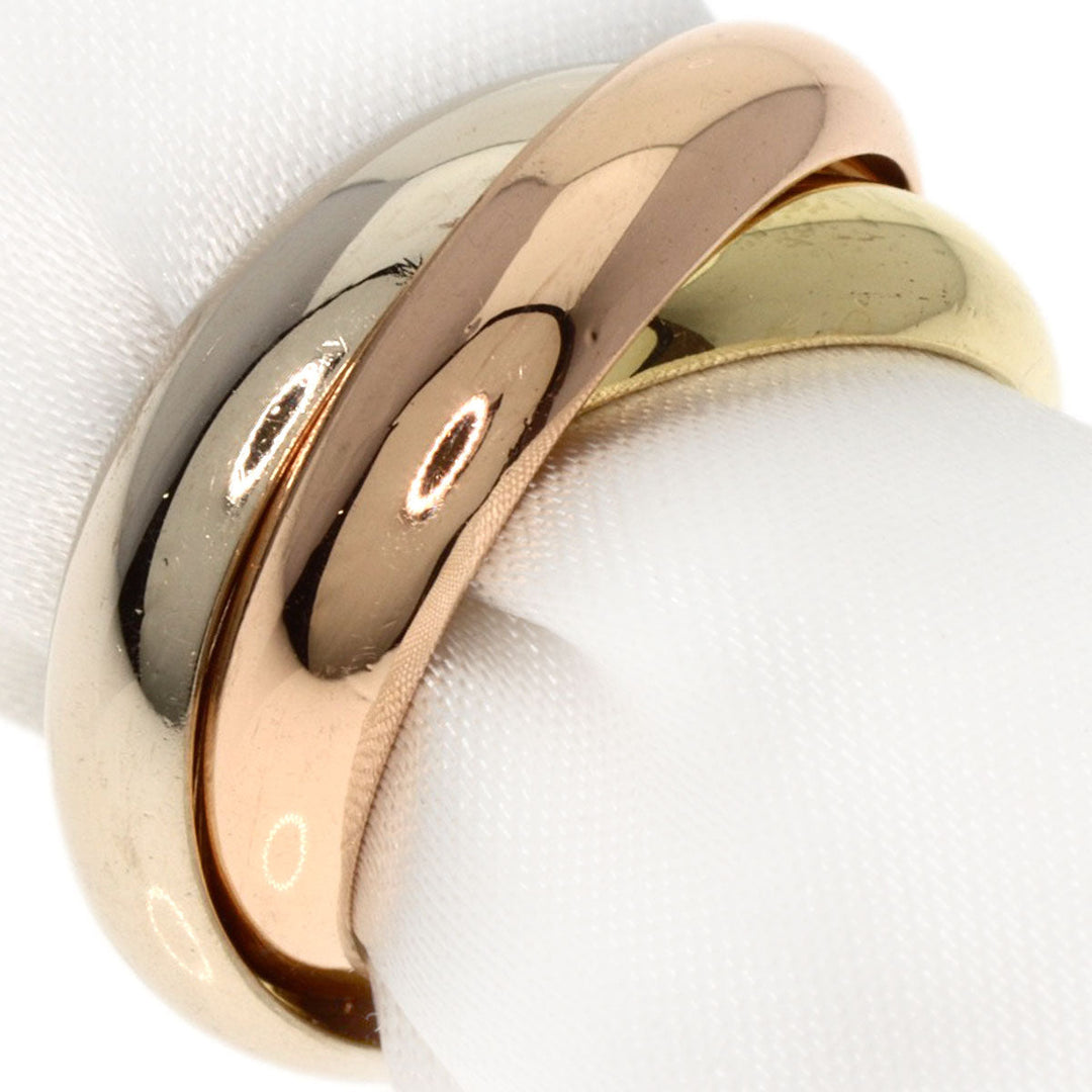 CARTIER Ring K18YG , K18WG gold Trinity #48 Women Used Authentic