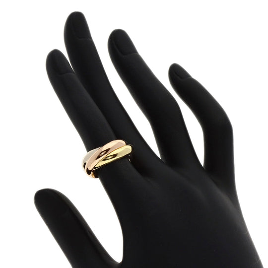 CARTIER Ring K18YG , K18WG gold Trinity #48 Women Used Authentic