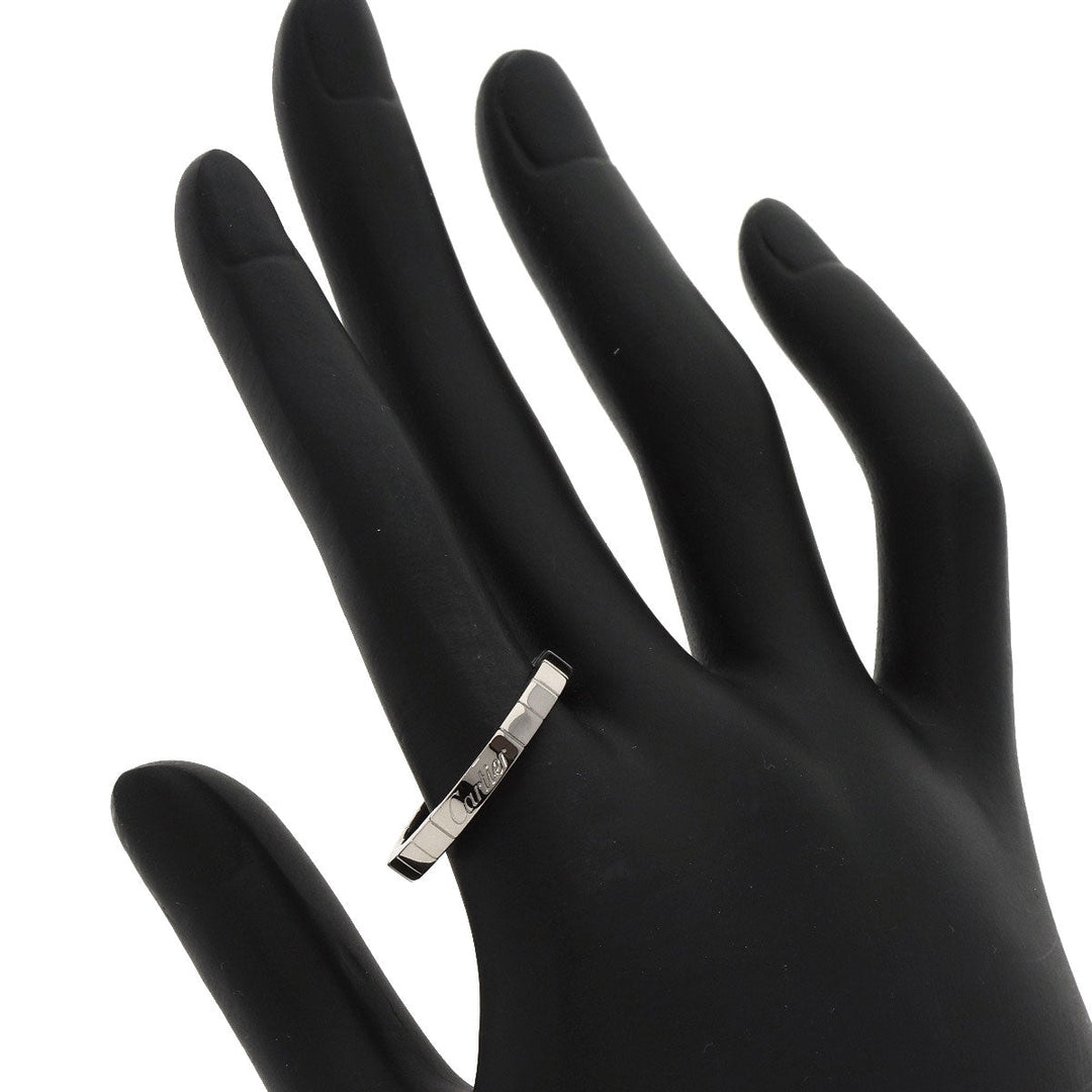 CARTIER Ring K18WG Silver Raniere Ring #61 Women Used Authentic