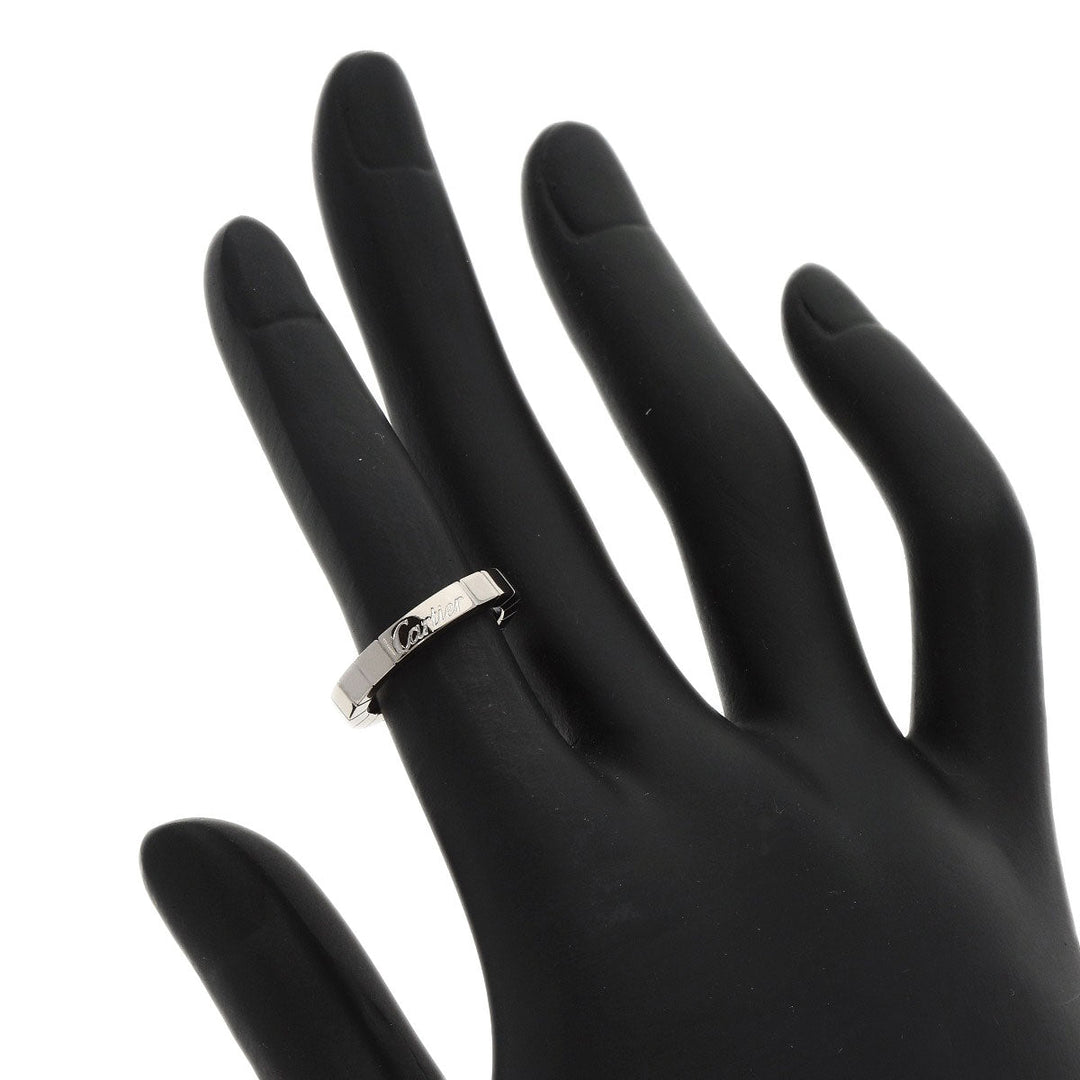 CARTIER Ring K18WG Silver Raniere Ring #46 Women Used Authentic
