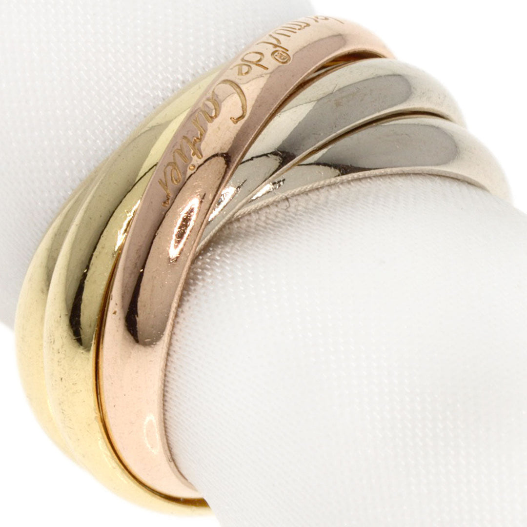 CARTIER Ring K18YG , K18WG gold Trinity 5-in-a-row #48 Women Used Authentic