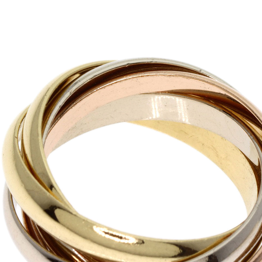 CARTIER Ring K18YG , K18WG gold Trinity 5-in-a-row #48 Women Used Authentic
