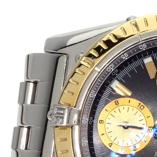BREITLING Watches Mechanical Automatic D13352 Stainless Steel , Stainless Steel , K18YG Silver Chronomat Bikoro black dial mens Used Authentic