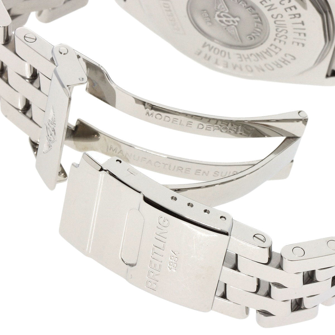 BREITLING Watches Mechanical Automatic D13352 Stainless Steel , Stainless Steel , K18YG Silver Chronomat Bikoro black dial mens Used Authentic