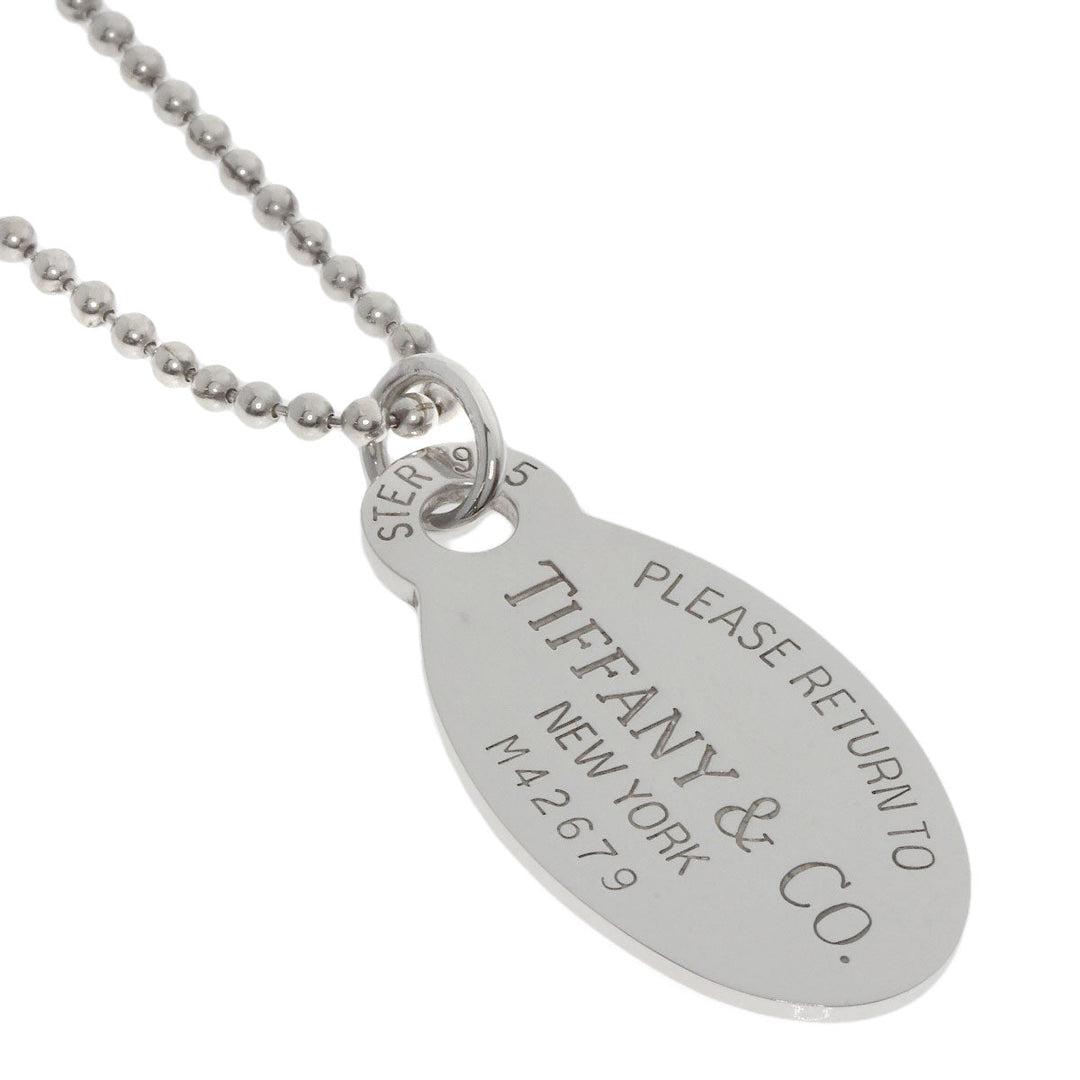TIFFANY&Co. Necklace SV Silver return to oval Women Used Authentic