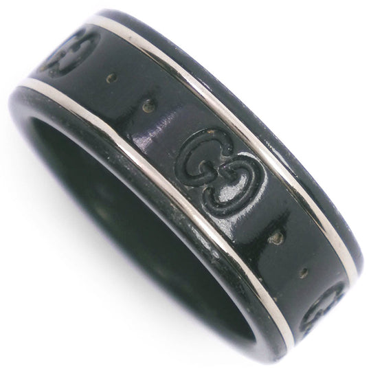 GUCCI Ring ceramic black icon Women 11 Used Authentic