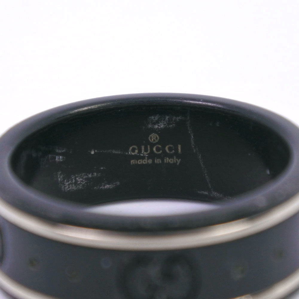 GUCCI Ring ceramic black icon Women 11 Used Authentic