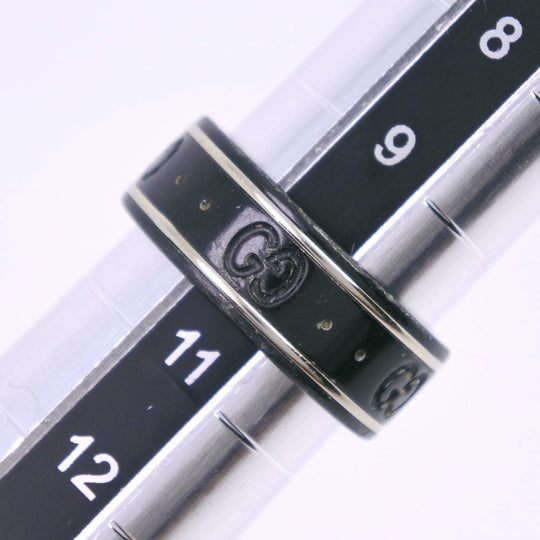 GUCCI Ring ceramic black icon Women 11 Used Authentic