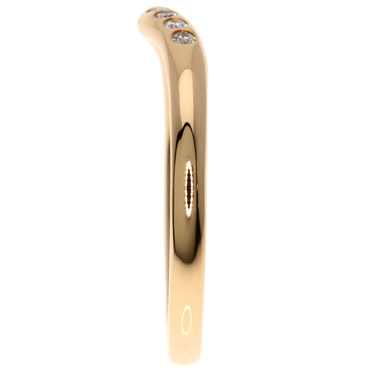 TIFFANY&Co. Ring 18K Pink Gold gold Curved band diamond Women Used Authentic