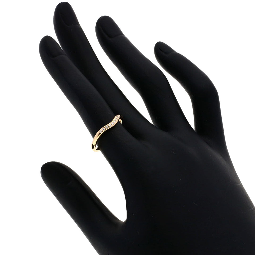 TIFFANY&Co. Ring 18K Pink Gold gold Curved band diamond Women Used Authentic