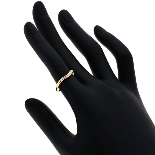 TIFFANY&Co. Ring 18K Pink Gold gold Curved band diamond Women Used Authentic