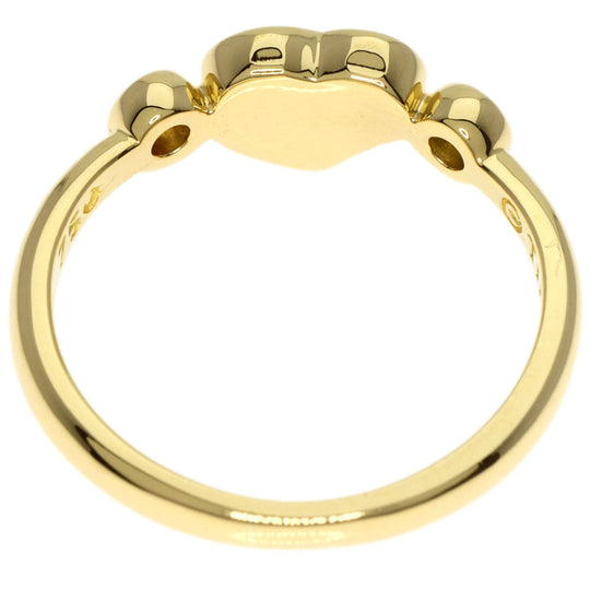 TIFFANY&Co. Ring 18K Yellow Gold gold Full Heart 2P Diamond Women Used Authentic