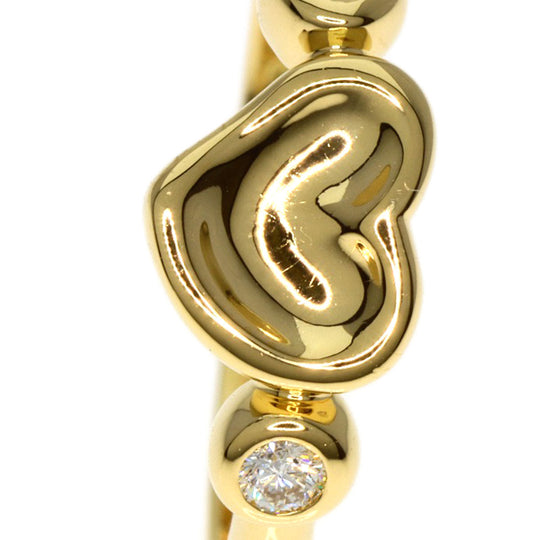 TIFFANY&Co. Ring 18K Yellow Gold gold Full Heart 2P Diamond Women Used Authentic