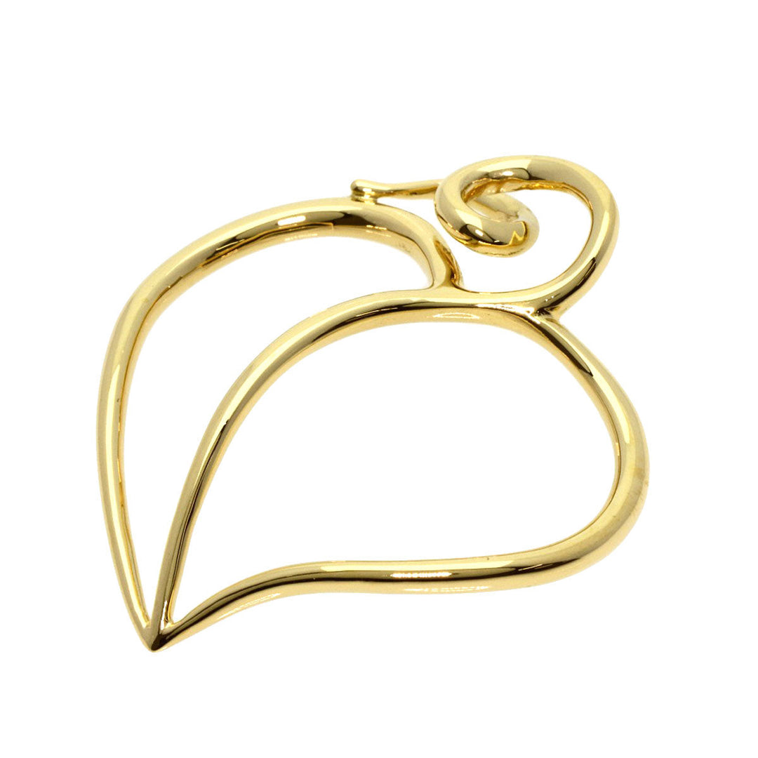 TIFFANY&Co. Pendant top 18K Yellow Gold gold apple heart leaf Women Used Authentic