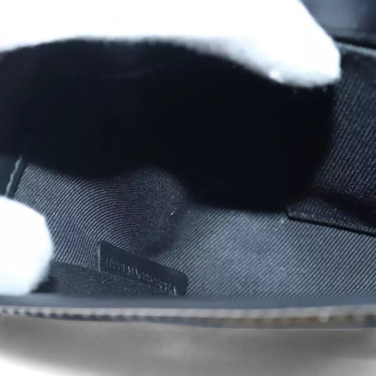 Burberry Chain Shoulder Bag Patent Leather Silver Women Handbag