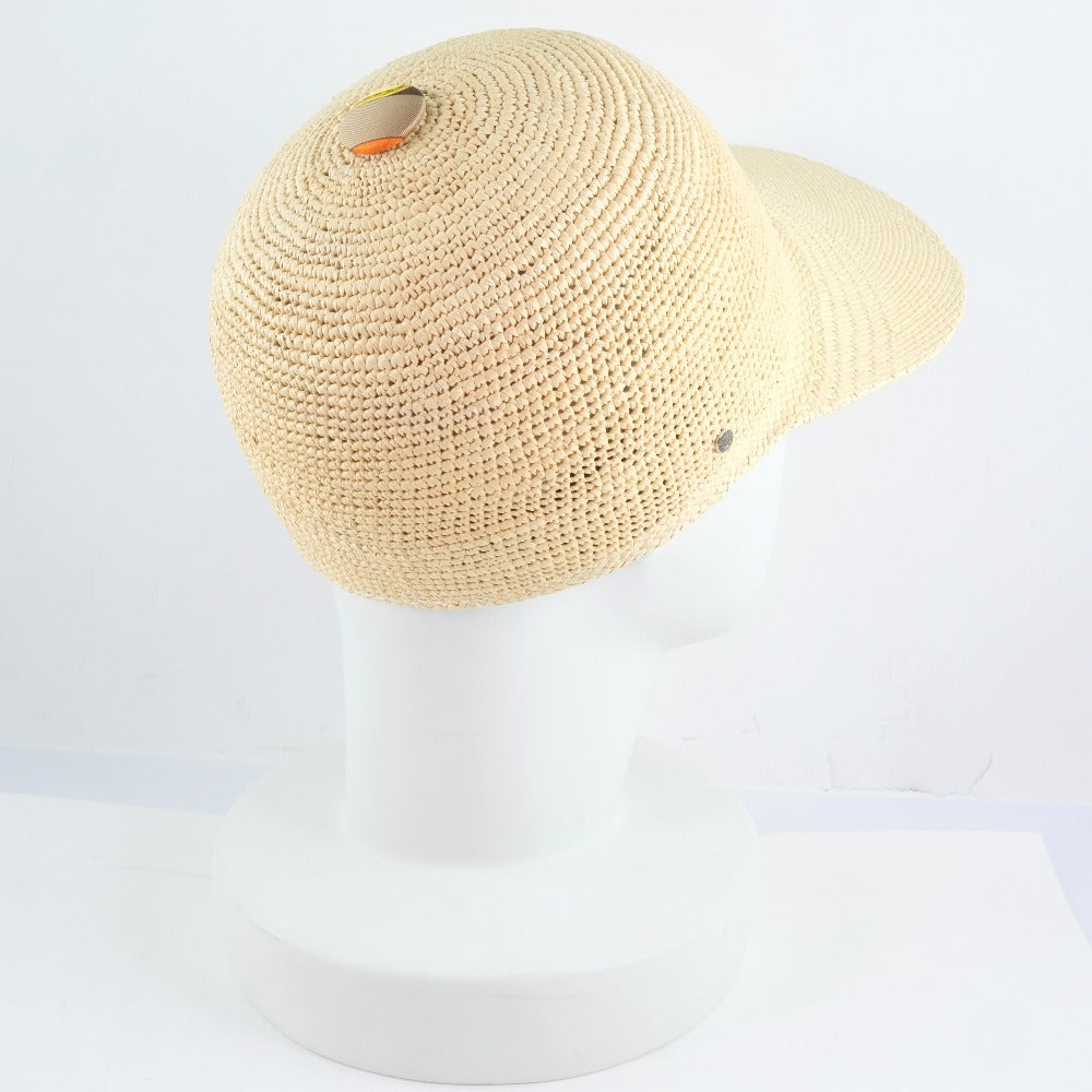 HERMES Other hats 191028N 1858 straw beige Straw hat Women 58 Used Authentic