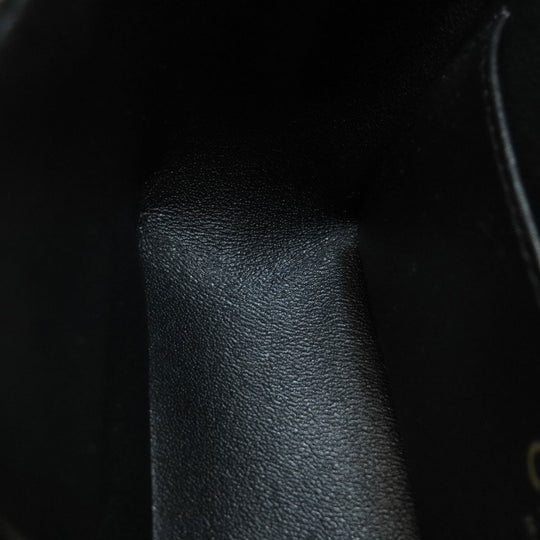 CHANEL Shoulder Bag lambskin black Matelasse Gold Metal Women Used Authentic