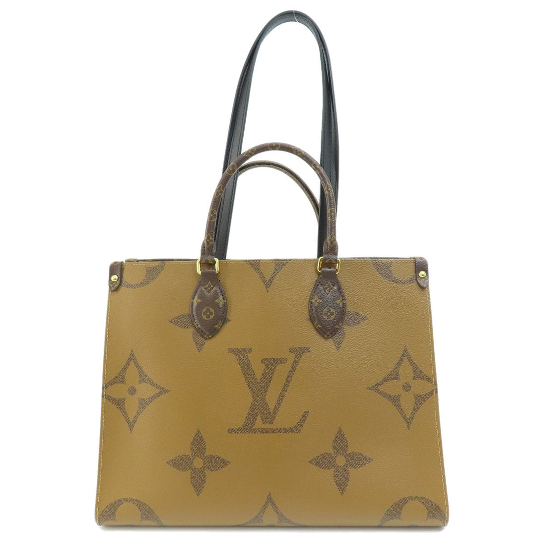 LOUIS VUITTON Tote Bag M45321 Monogram reverse Brown On the Go MM Monogram Giant Women Used Authentic